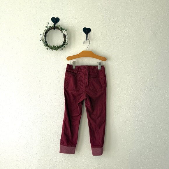 Boys Cat & Jack Burgundy Jogger Pants Size 3T - Picture 2 of 4